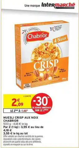 Intermarché Express Chabrior - muesli criss aux noix offre