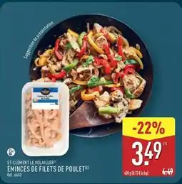 ALDI Eminces de filets de poulet offre