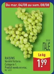 ALDI Victoria - raisins offre