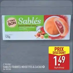 ALDI Sables fourres noisettes & cacao offre