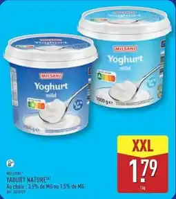 ALDI Milsani - yogurt nature offre