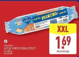 ALDI Daylicious - lot de 3 pâtes feuilletees offre