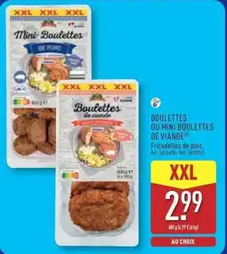 ALDI Boulettes ou mini boulettes de viande offre