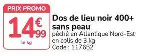 Promo - dos de lieu noir 400+ sans peau