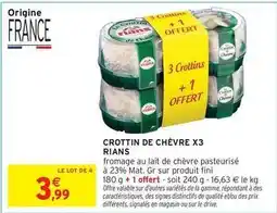 Intermarché Rians - croitin de chevre x3 offre