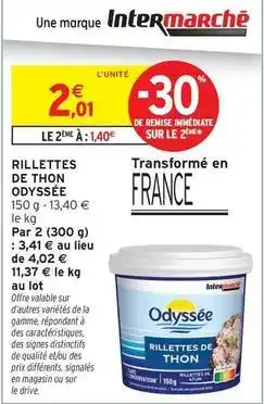 Intermarché Odyssée - rillettes de thon offre