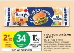 Intermarché Harry's - 6 maxi burger sésame offre