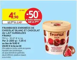 Intermarché Signal - framboises enrobées de chocolat blanc et chocolat au lait surgelées offre