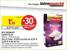 Intermarché Saint eloi - riz basmati offre
