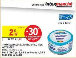 Intermarché Odyssée - thon albacore au naturel msc offre