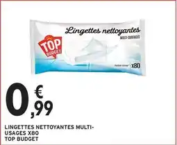 Intermarché Top budget - lingettes nettoyantes multi- usages x80 offre