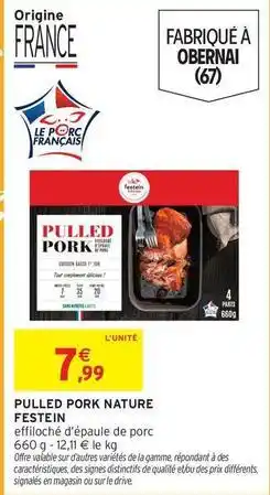 Intermarché Signal - pulled pork nature offre