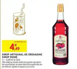 Intermarché Signal - sirop artisanal de grenadine sirop rieme offre