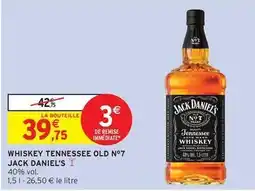 Intermarché Jack daniel's - whiskey tennessee old no7 offre