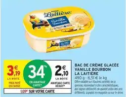 Intermarché La laitière - bac de crème glacée vanille bourbon offre