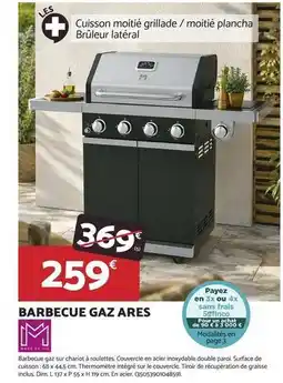 Bricomarché Dim - barbecue gaz ares offre