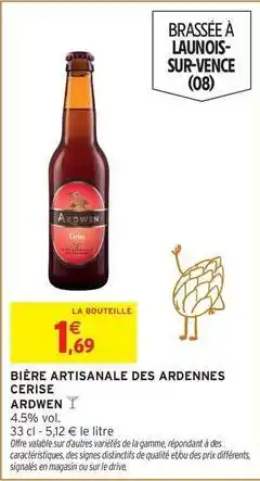 Intermarché Ardwen - bière artisanale des ardennes offre