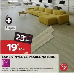 Bricomarché Dim - lame vinyle clipsable nature offre