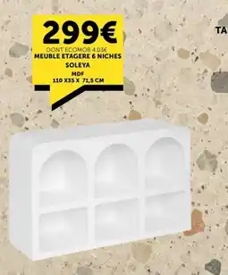 Centrakor SOLEYA MEUBLE ETAGERE 6 NICHE offre