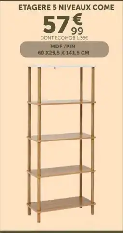 Centrakor ECOMOB ETAGERE 5 NIVEAUX COME offre
