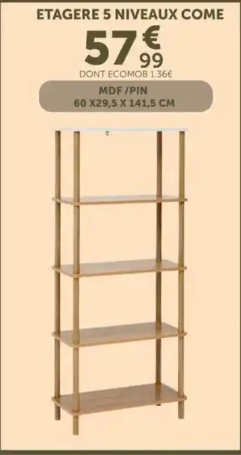 ECOMOB ETAGERE 5 NIVEAUX COME