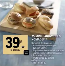 E.Leclerc NOMADE 35 MINI SANDWICHES offre