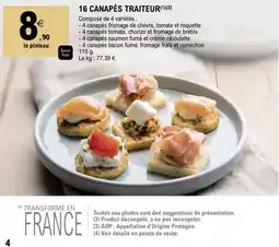 E.Leclerc 16 CANAPÉS TRAITEUR offre