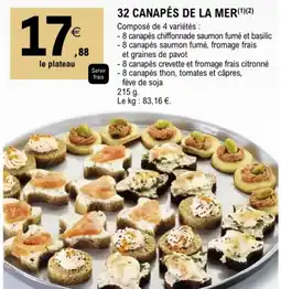 E.Leclerc 32 CANAPÉS DE LA MER offre