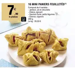 E.Leclerc 16 MINI PANIERS FEUILLETÉS offre