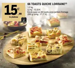 E.Leclerc 66 TOASTS QUICHE LORRAINE offre