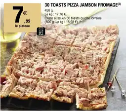 E.Leclerc 30 TOASTS PIZZA JAMBON FROMAGE offre