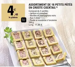 E.Leclerc ASSORTIMENT DE 16 PETITS PÂTÉS EN CROÛTE COCKTAIL offre