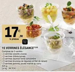 E.Leclerc 15 VERRINES ÉLÉGANCE offre