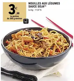 E.Leclerc NOUILLLES AUX LÉGUMES SAUCE SOJA offre