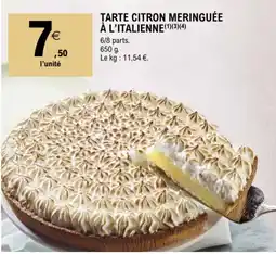 E.Leclerc Tarte citron meringuée à l'italienne offre