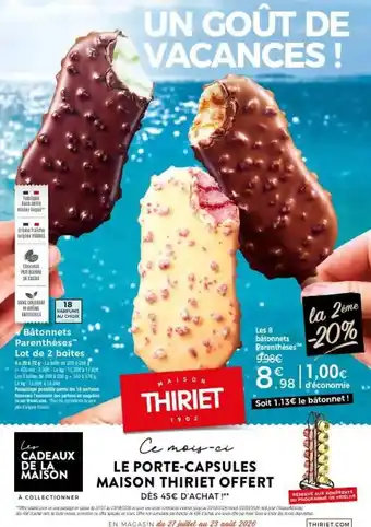 Maison Thiriet Bâtonnets Parenthèses