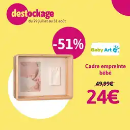 autour de bébé Baby Art Cadre empreinte bébé offre