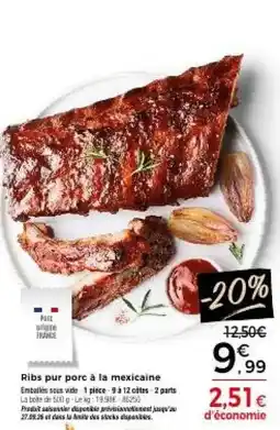 Thiriet Ribs pur porc à la mexicaine offre