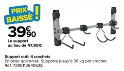 Castorama Support outil 4 crochets offre
