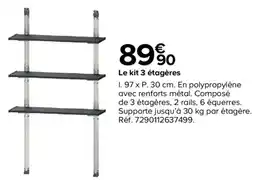 Castorama Le kit 3 étagères offre