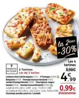 Thiriet 2 Tartines offre