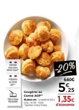 Thiriet Cougères au Comté AOP offre