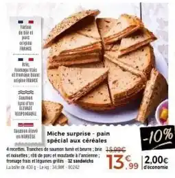 Thiriet Miche surprise - pain spécial aux céréales offre