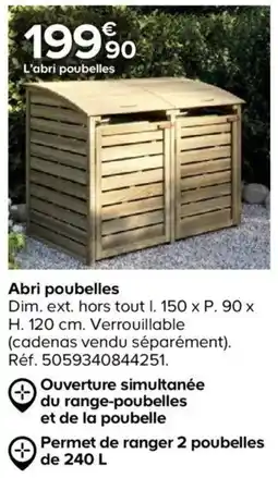 Castorama L'abri poubelles offre
