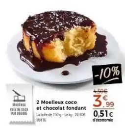 Thiriet 2 Moelleux coco et chocolat fondant offre