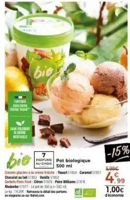 Thiriet bio Crèmes glacées offre