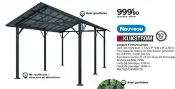 Castorama KLIKSTROM Carport 1 voiture Levant offre