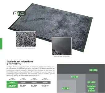 Tapis de sol microfibre