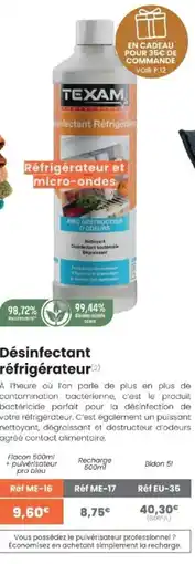 Texam Texam désinfectant réfrigérateur offre