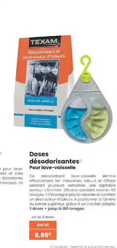 Texam Texam désodorisant pour lave-vaisselle offre